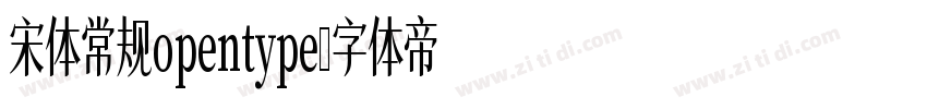 宋体常规opentype字体转换