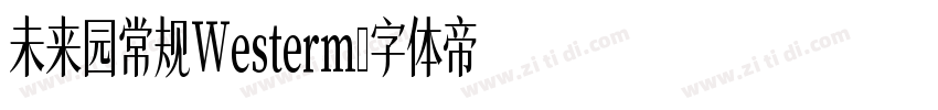 未来园常规Westerm字体转换