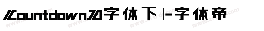 CountdownD字体下载字体转换