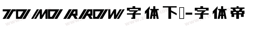 TOMORROW字体下载字体转换