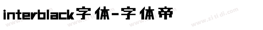 interblack字体字体转换