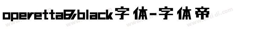 operetta8black字体字体转换