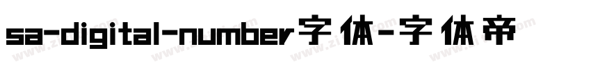 sa-digital-number字体字体转换