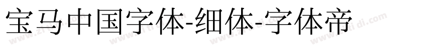 宝马中国字体-细体字体转换