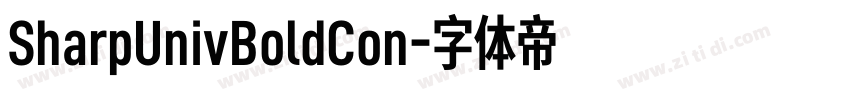 SharpUnivBoldCon字体转换