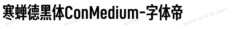 寒蝉德黑体ConMedium字体转换