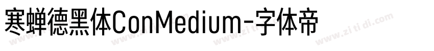 寒蝉德黑体ConMedium字体转换