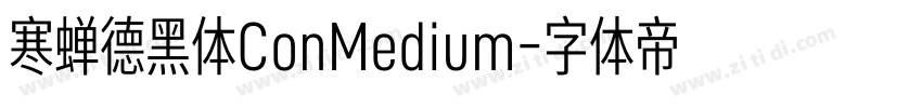 寒蝉德黑体ConMedium字体转换