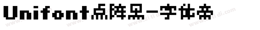 Unifont点阵黑字体转换