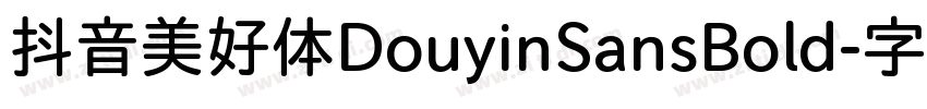 抖音美好体DouyinSansBold字体转换