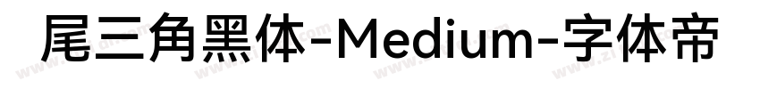 狮尾三角黑体-Medium字体转换