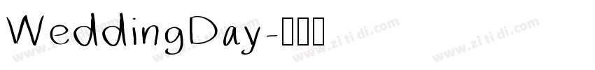 WeddingDay字体转换