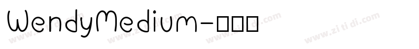 WendyMedium字体转换