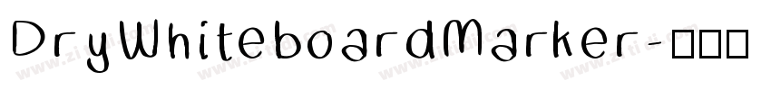 DryWhiteboardMarker字体转换
