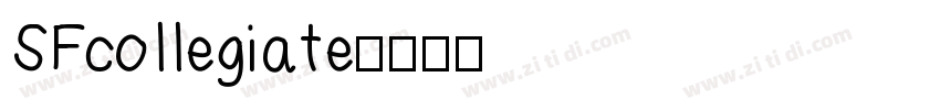 SFcollegiate字体转换