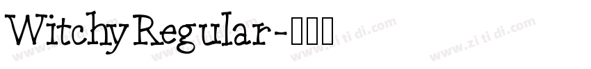 WitchyRegular字体转换