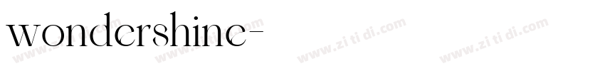 wondershine字体转换
