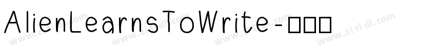 AlienLearnsToWrite字体转换