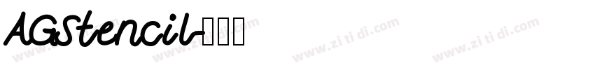 AGStencil字体转换