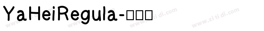YaHeiRegula字体转换