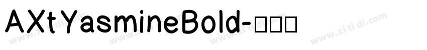 AXtYasmineBold字体转换