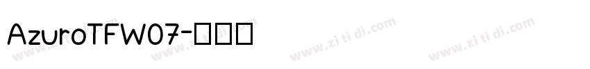 AzuroTFW07字体转换