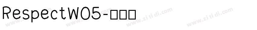 RespectW05字体转换