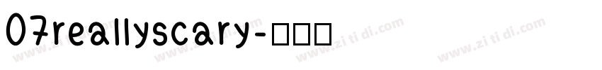 07reallyscary字体转换