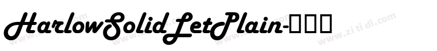 HarlowSolidLetPlain字体转换