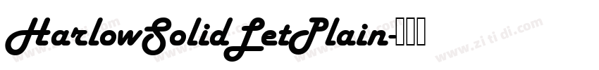 HarlowSolidLetPlain字体转换