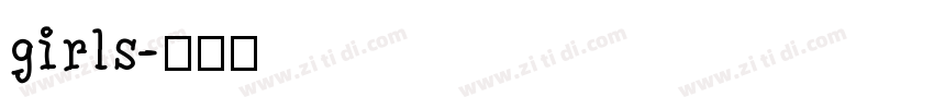 girls字体转换