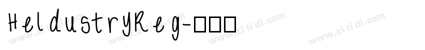 HeldustryReg字体转换