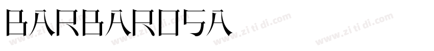 Barbarosa复古哥特式骨节英文字体字体转换