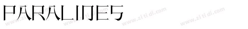 Paralines时尚巴黎三线潮流英文字字体转换