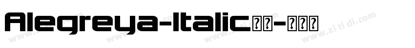 Alegreya-ltalic字体字体转换
