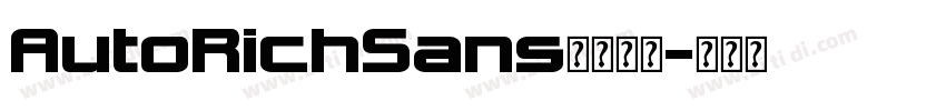 AutoRichSans字体下载字体转换