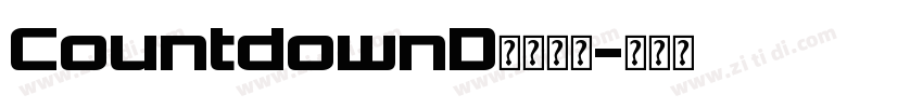 CountdownD字体下载字体转换