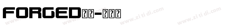 FORGED字体字体转换