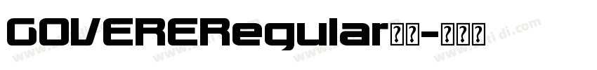 GOVERERegular字体字体转换