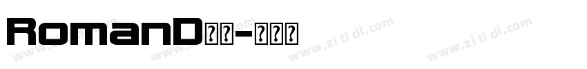 RomanD字体字体转换