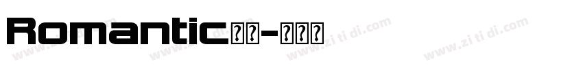 Romantic字体字体转换