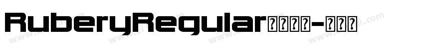 RuberyRegular字体下载字体转换
