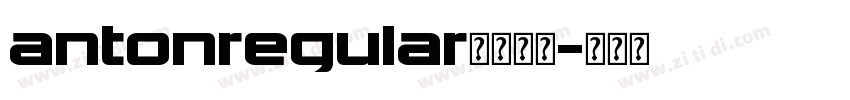antonregular字体下载字体转换