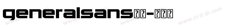 generalsans字体字体转换