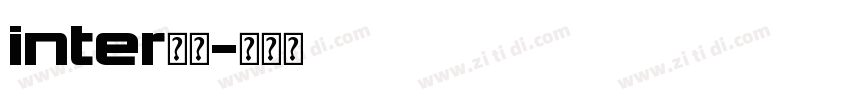 inter字体字体转换