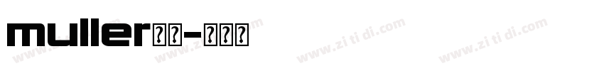 muller字体字体转换