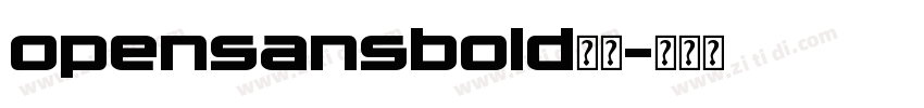 opensansbold字体字体转换