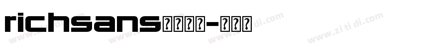 richsans字体下载字体转换