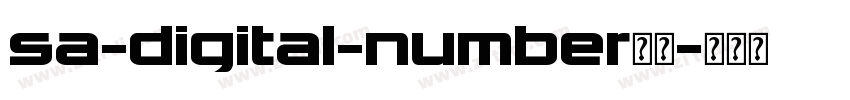 sa-digital-number字体字体转换