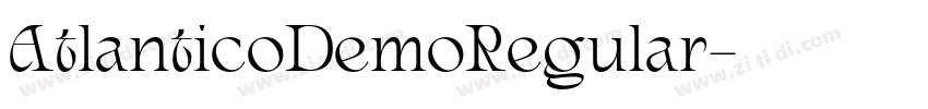 AtlanticoDemoRegular字体转换
